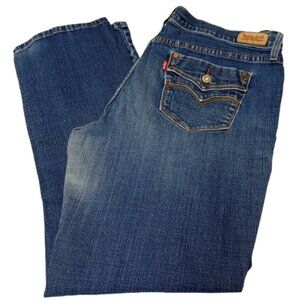 Levi’s 505 Straight Leg Jeans Women’s Size 14M Medium Wash Flap Back Pockets